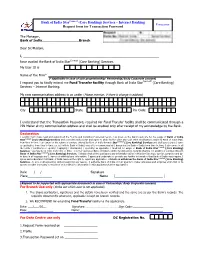 Internet Banking Request Form for Transaction Password