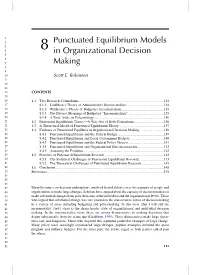 Punctuated Equilibrium Models in Organizational Decision Making 135