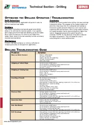 Technical Section - Drilling