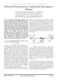 Witricity:Wireless Power Transfer by Non-Radiative Method Ajey Kumar