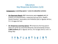 Education Key Response Activities (1/2)