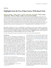 Highlights from the Era of Open Source Web-Based Tools