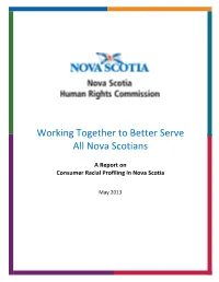 A Report on Consumer Racial Profiling in Nova Scotia