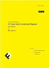 FSI: FF Scala Sans Offc Condensed Regular