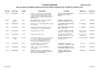 Planning Committee Applications Determined