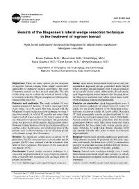 Results of the Mogensen's Lateral Wedge Resection Technique in The