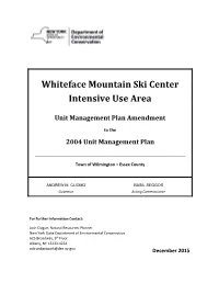 Whiteface Mountain UMP Amendment