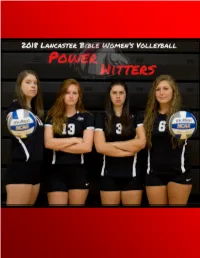 2018 WVB Media Guide.Pdf
