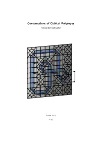 Constructions of Cubical Polytopes Alexander Schwartz