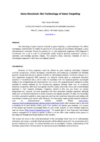 Gene Knockout: the Technology of Gene Targeting