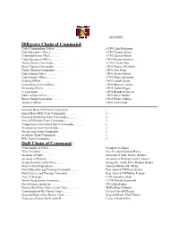 Hillgrove Chain of Command 2020-2021