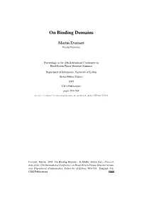 On Binding Domains