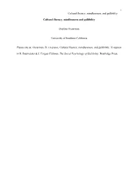 Cultural Fluency, Mindlessness, and Gullibility