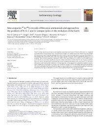 New Aragonite 87Sr/86Sr Records of Mesozoic Ammonoids and Approach to the Problem of N, O, C and Sr Isotope Cycles in the Evolution of the Earth