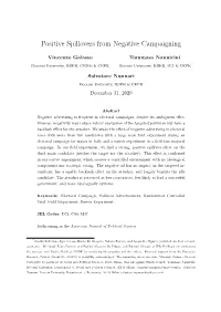 Positive Spillovers from Negative Campaigning