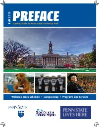 Welcome Week Schedule • Campus Map • Programs and Services