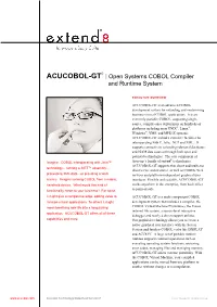 ACUCOBOL-GT | Open Systems COBOL Compiler and Runtime System