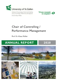 Chair of Controlling / Performance Management