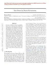 Data Fusion by Matrix Factorization