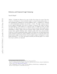 Defective and Clustered Graph Colouring∗