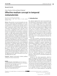 Effective Medium Concept in Temporal Metamaterials