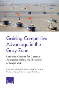 Gaining Competitive Advantage in the Gray Zone Response Options for Coercive Aggression Below the Threshold of Major War