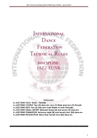 IDF Technical Rules JAZZ FUNK May 2015