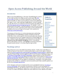 Open-Access Publishing Around the World