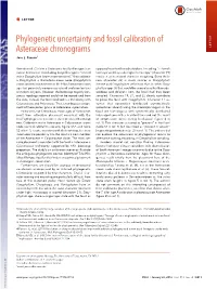 Phylogenetic Uncertainty and Fossil Calibration of Asteraceae Chronograms LETTER Jose L