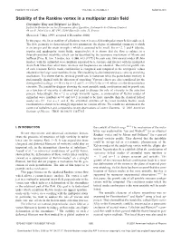 Stability of the Rankine Vortex in a Multipolar Strain Field