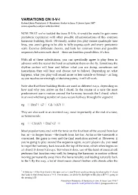 VARIATIONS on II-V-I Extract from Pentatonic & Hexatonic Scales in Jazz, © Jason Lyon 2007