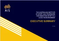 AIS Framework for Rebooting Sport