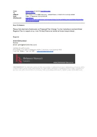 Dear Sir/Madam Please Find Attached a Submission on Proposed Plan