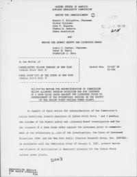 Motion for Reconsideration of Commission Ruling Allowing Interim