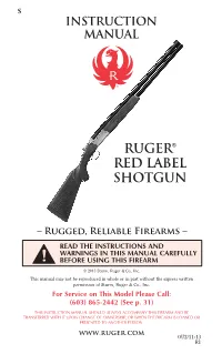 Red Label Instruction Manual