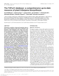 The Triforc Database: a Comprehensive Up-To-Date Resource