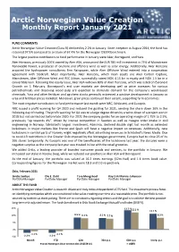 Arctic Norwegian Value Creation Monthly Report January 2021