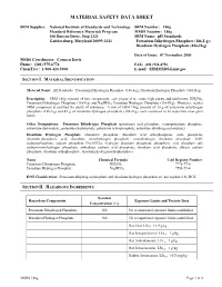 Material Safety Data Sheet