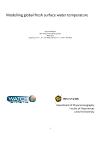 Modelling Global Fresh Surface Water Temperature