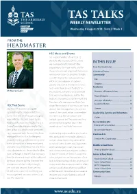 Tas Talks Weekly Newsletter