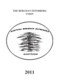 The Bergman Österberg Union 2011 CONTENTS
