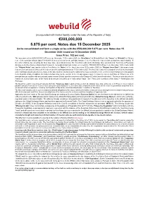 €200,000,000 5.875 Per Cent. Notes Due 15 December 2025 (To Be Consolidated and Form a Single Series with the €550,000,000 5.875 Per Cent