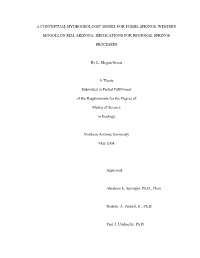 A Conceptual Hydrogeologic Model for Fossil Springs, Western