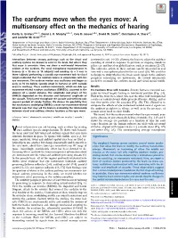 A Multisensory Effect on the Mechanics of Hearing