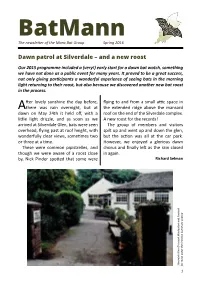Batmann the Newsletter of the Manx Bat Group Spring 2016