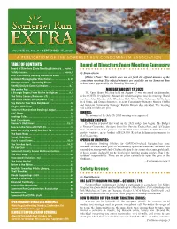 Board of Directors Zoom Meeting Summary Safety Issues