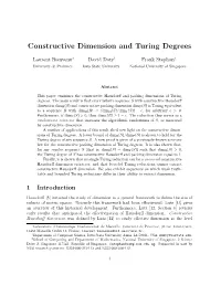 Constructive Dimension and Turing Degrees