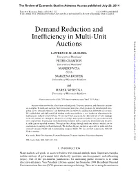 Demand Reduction and Inefficiency in Multi-Unit Auctions