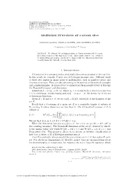 DIMENSION FUNCTIONS of CANTOR SETS 1. Introduction A