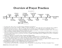 Overview of Prayer Practices